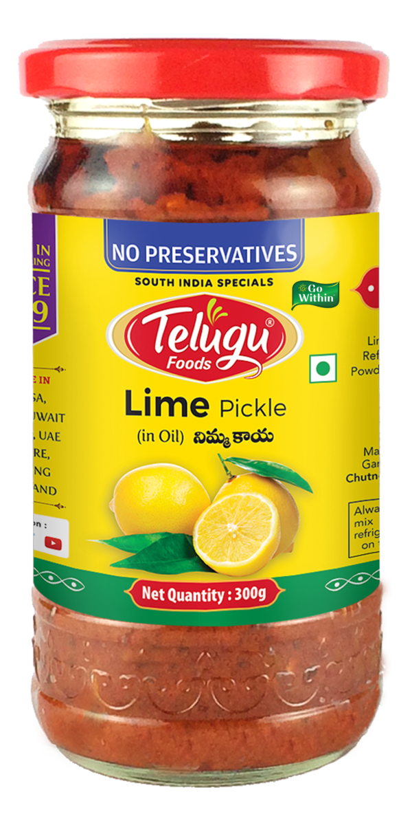 Telugu Foods Lime Pickle 300g - Apna Bazar