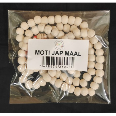 CnM Beads Japa Mala- OFF WHITE