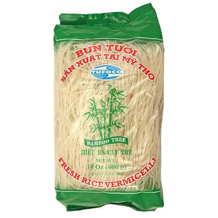 Bamboo Tree Fresh Rice Vermicelli (Bun Tuoi) 400g.    (竹樹牌米粉)